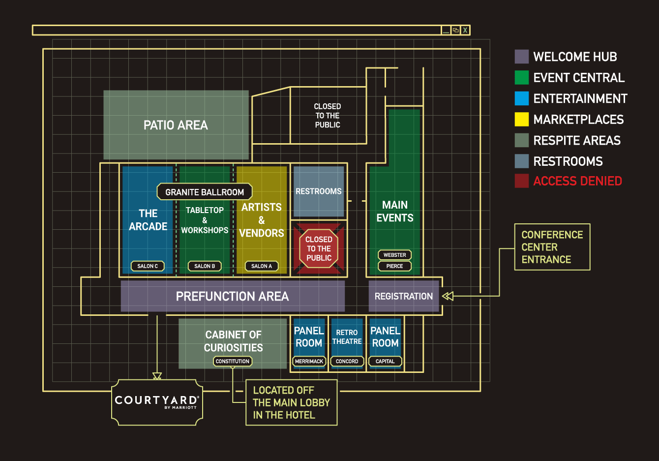 Retro Matsuri Hotel Map